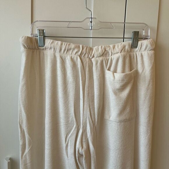 Andie Swim The Cropped Pant Terry lounge Swim Coverup coconut white Size M NWT - Picture 8 of 13